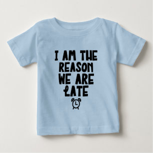 Funny Junge spät Vernunft Wortart Baby T-shirt