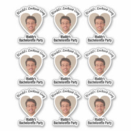 Funny Junggeselinnen-Abschied Groom's Face Fevor Aufkleber