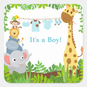 Funny Jungle Animations Ankündigungen Sticker