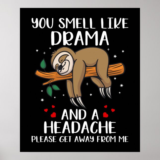 Funny Jungle Sloth Poster (Vorne)