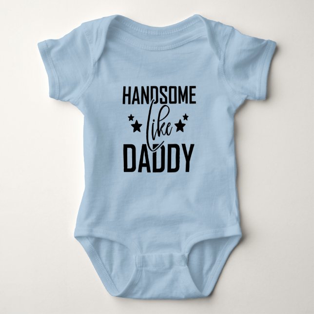 Funny Jungs Handsome Daddy Baby Strampler (Vorderseite)