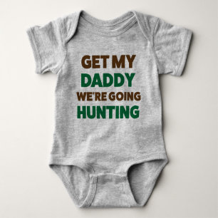 Funny Junting Jersey Bodysuit for Baby and Daddy Baby Strampler