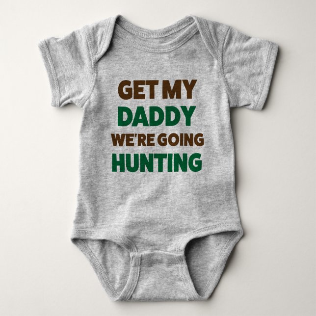 Funny Junting Jersey Bodysuit for Baby and Daddy Baby Strampler (Vorderseite)