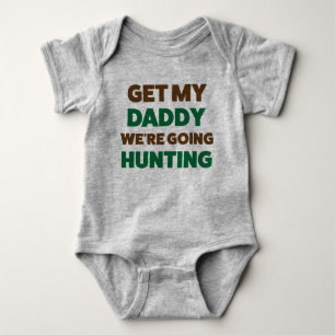 Funny Junting Jersey Bodysuit for Baby and Daddy Strampler