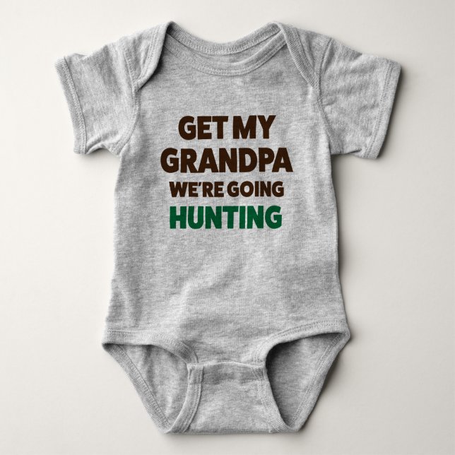 Funny Junting Jersey Bodysuit for Baby by Grandpa Baby Strampler (Vorderseite)