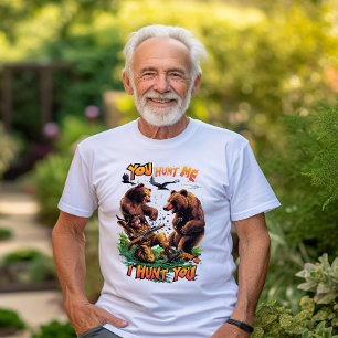 Funny Junting TEE Shirt Bears Battle for Rifle