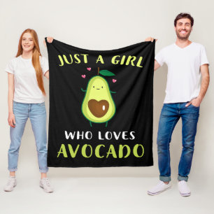 Funny Just a Girl, die Lieben Avocado Fleecedecke