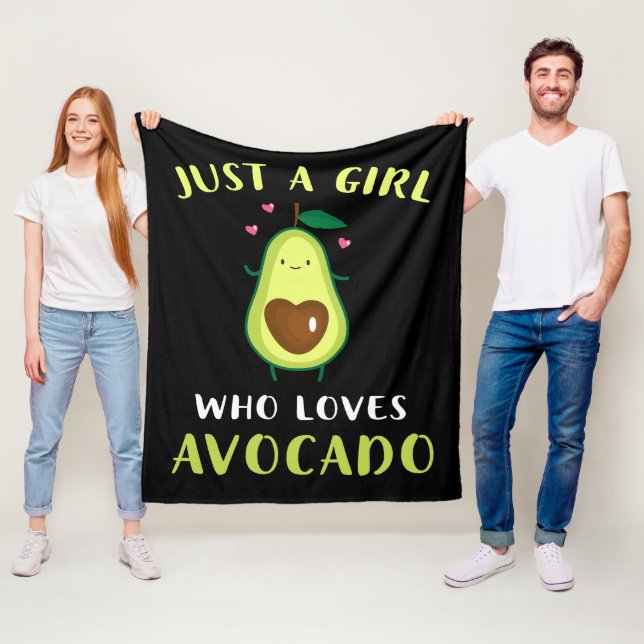 Funny Just a Girl, die Lieben Avocado Fleecedecke (Beispiel)