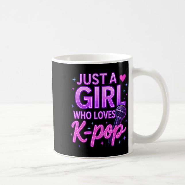 Funny Just A Girl Who Loves K-p  Kaffeetasse (Rechts)