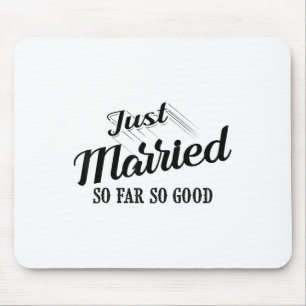 Funny Just heiratete Geschenke Männer Frauen Coole Mousepad