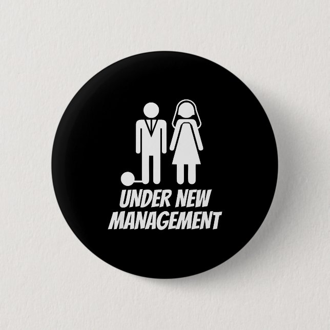 Funny Just Married , Fun Newlywed Gag For Men  Button (Vorderseite)