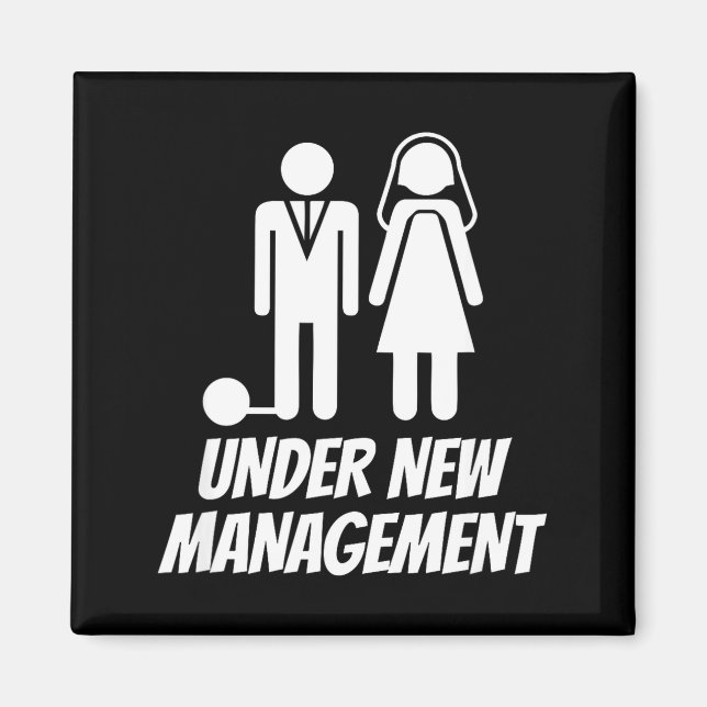 Funny Just Married , Fun Newlywed Gag For Men  Magnet (Vorne)