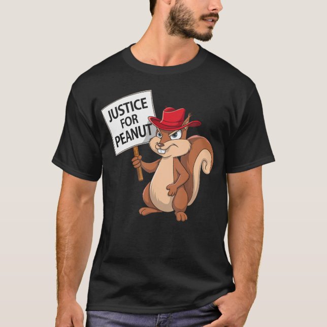 Funny Justice for Peanut P-Nut Squirrel T-Shirt Pn (Vorderseite)