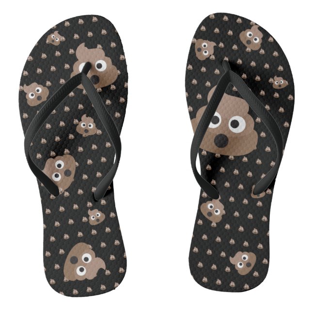 Funny Kack Emojis Flip Flops (Fußbett)