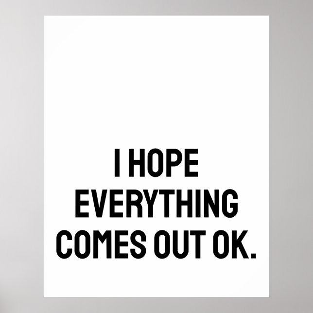 Funny Kack Sign, Funny wall Art Bade Poster (Vorne)