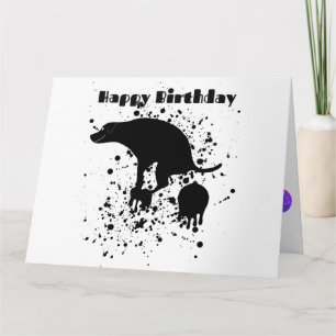 Funny Kacke Geburtstagshund Karte