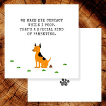 Funny Kacke glückliche Vatertagskarte vom Hund