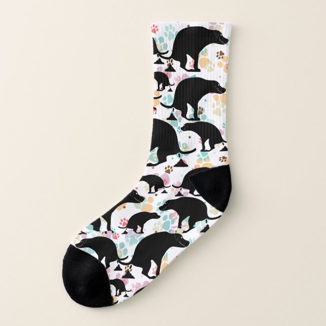 Funny Kackend Hund pawsitiv Unglaublich witzig Socken (Links - Außen)