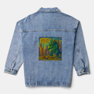 Funny Kaiju Monster Art auf Sachen Fantasy Jeansjacke