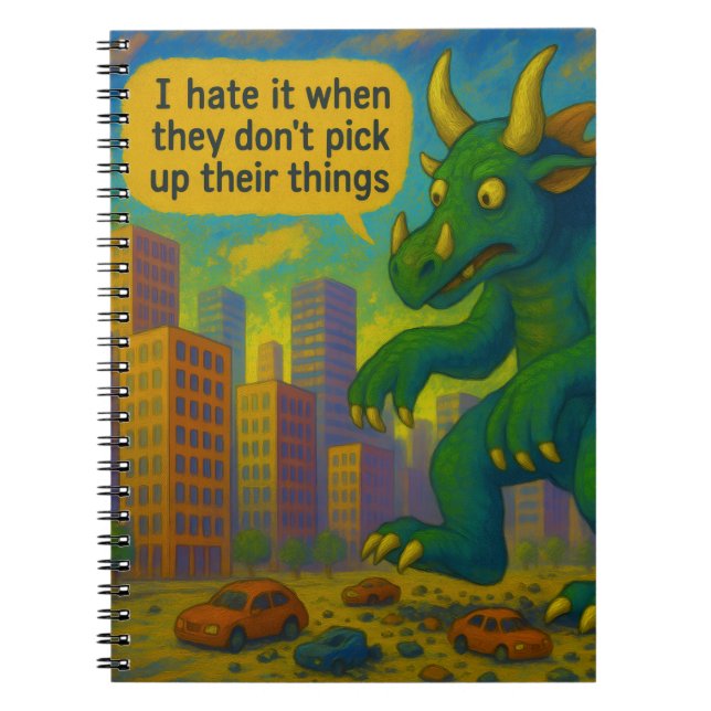 Funny Kaiju Monster Art auf Sachen Fantasy Notizblock (Vorderseite)