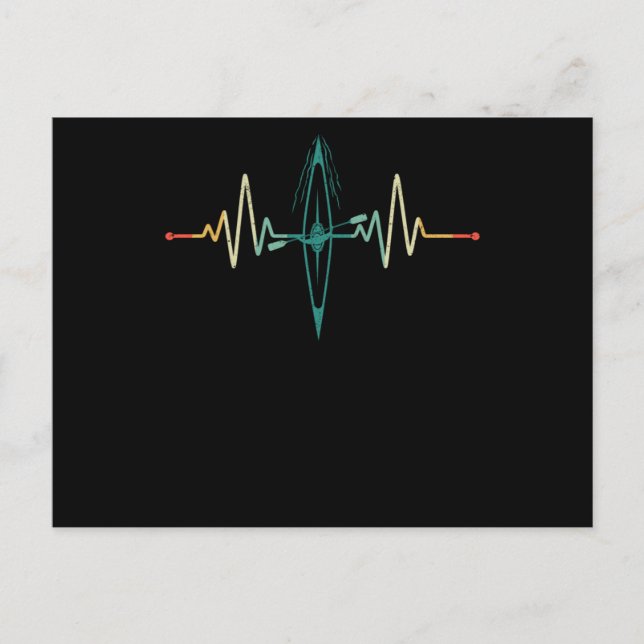 Funny Kajak Liebhaber Vintages Kanuboot Postkarte (Vorderseite)