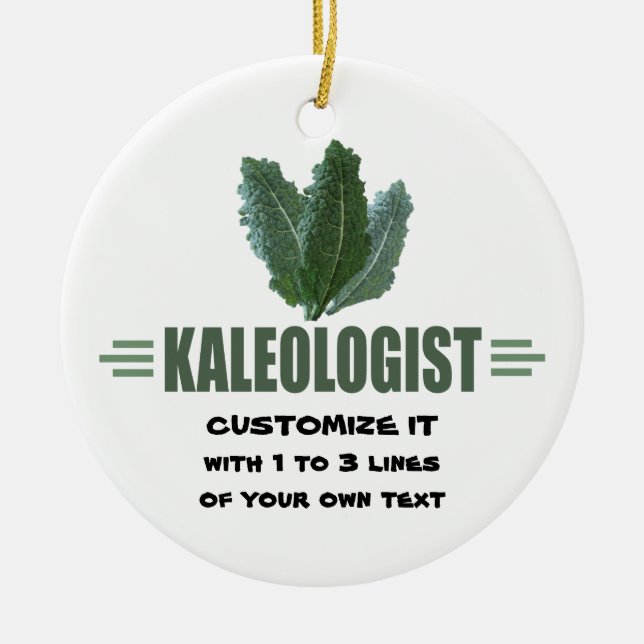 Funny Kale Lover Keramik Ornament (Vorne)