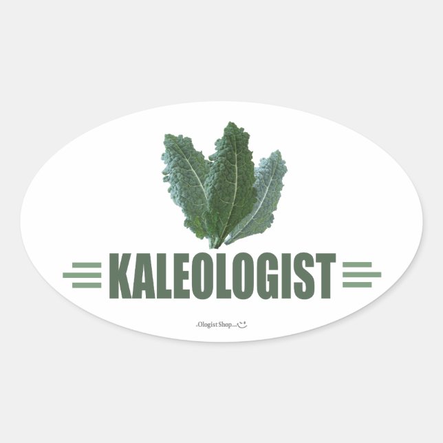 Funny Kale Ovaler Aufkleber (Vorderseite)