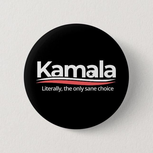 Funny kamala 2024, buchstäblich die einzige Sane-W Button (Vorderseite)
