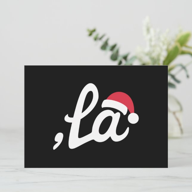 Funny Kamala Harris 2024 Comma La Christmas Feiertagskarte (Stehend Vorderseite)