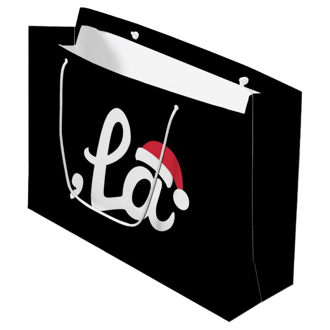 Funny Kamala Harris 2024 Comma La Christmas Große Geschenktüte (Vorderseite Schrägansicht)