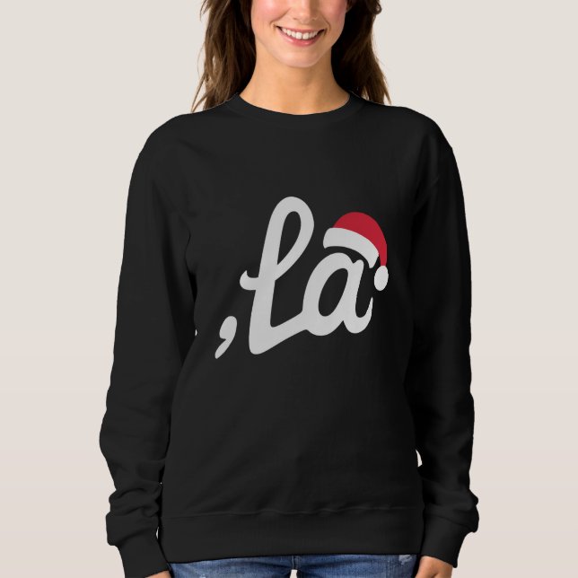Funny Kamala Harris 2024 Comma La Christmas Sweatshirt (Vorderseite)