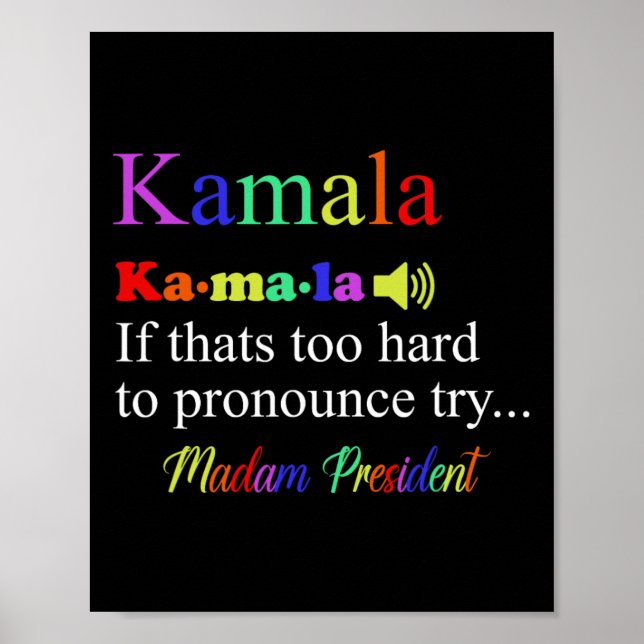 Funny Kamala Harris 2024 Frau Präsidentin Harris Poster (Vorne)