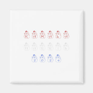 Funny Kamala Harris 2024 Frohe Weihnachtsschreiben Magnet