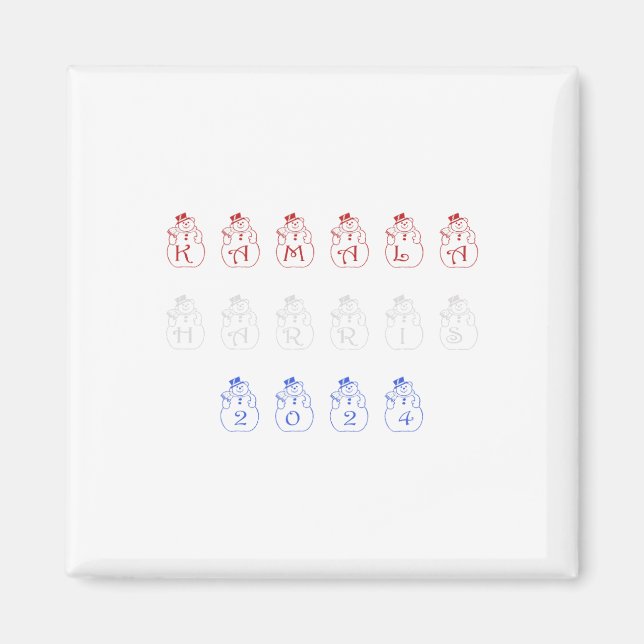 Funny Kamala Harris 2024 Frohe Weihnachtsschreiben Magnet (Vorne)