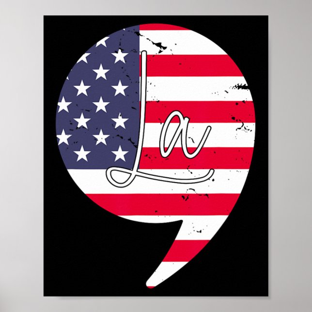 Funny Kamala Harris 2024 Präsident Comma La Americ Poster (Vorne)