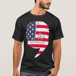 Funny Kamala Harris 2024 Präsident Comma La Americ T-Shirt