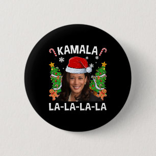 Funny Kamala Harris 2024 Weihnachts Comma La Men W Button