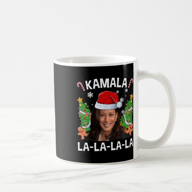 Funny Kamala Harris 2024 Weihnachts Comma La Men W Kaffeetasse (Rechts)