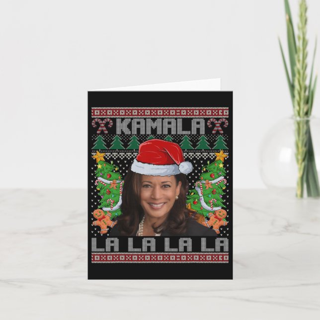 Funny Kamala Harris 2024 Weihnachts Comma La Men W Karte (Vorderseite)