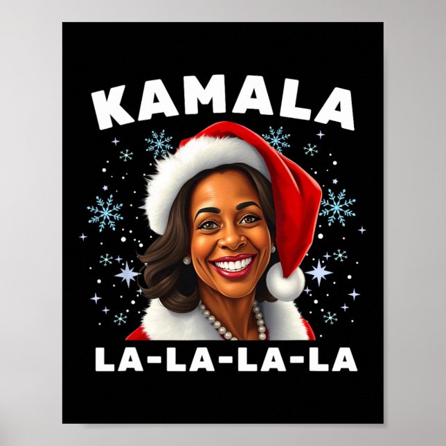 Funny Kamala Harris 2024 Weihnachts Comma La Men W Poster (Vorne)