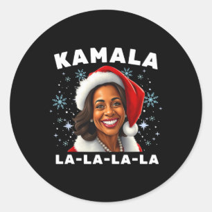 Funny Kamala Harris 2024 Weihnachts Comma La Men W Runder Aufkleber