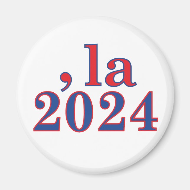 Funny Kamala Harris Comma La 2024 Magnet (Vorne)