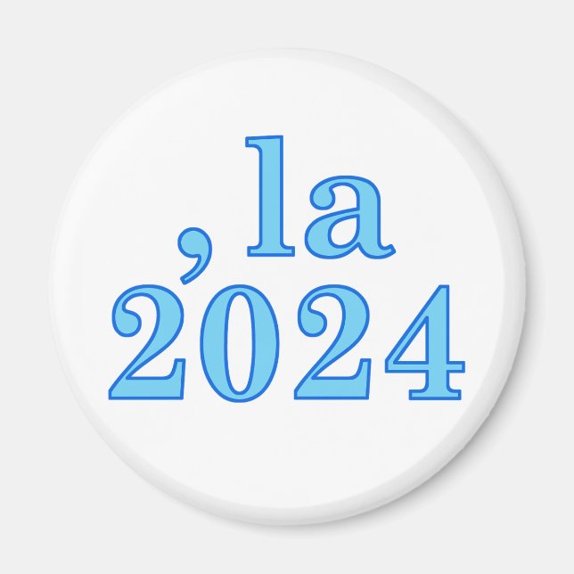 Funny Kamala Harris Comma La 2024 Magnet (Vorne)