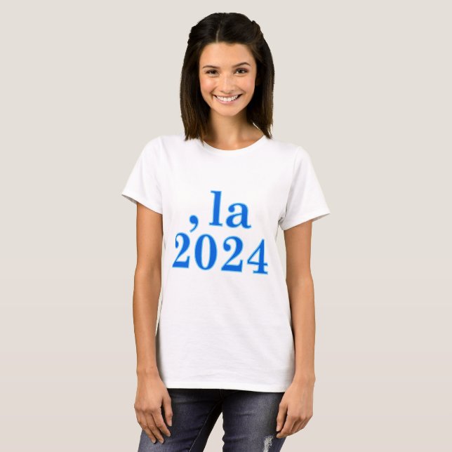 Funny Kamala Harris Comma La 2024 T-Shirt (Vorne ganz)