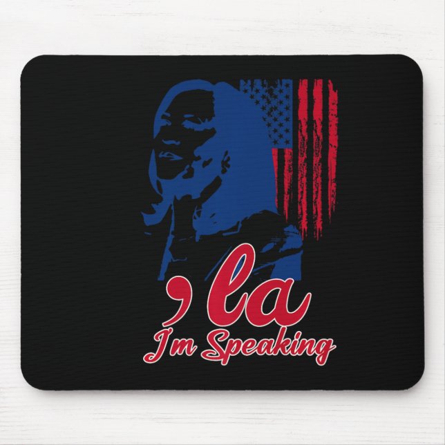 Funny Kamala Harris Comma La Im Speaking Mousepad (Vorne)