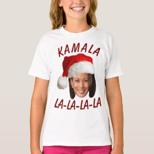 Funny Kamala Harris Face Weihnachtsmannmütze Weihn T-Shirt