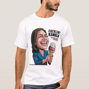 Funny Kamala Harris frisst Eiscreme Politisch T-Shirt