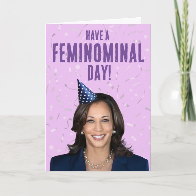 Funny Kamala Harris Geburtstag - Frauentag Karte (Vorderseite)