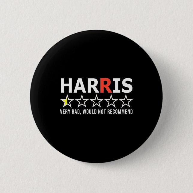 Funny Kamala Harris sehr schlecht würde nicht empf Button (Vorderseite)
