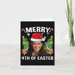 Funny Kamala Harris Weihnachtsfeier Weihnachtsmann Karte